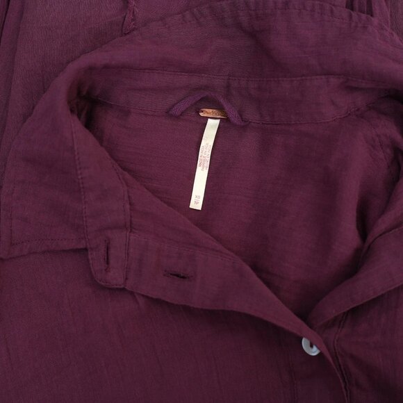 Free People Splice Up Tunic Mini Shirt Dress Cotton XS - Picture 4 of 5